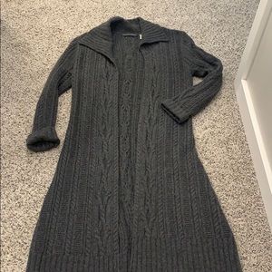 sakes fifth avenue gray cashmere sweater duster